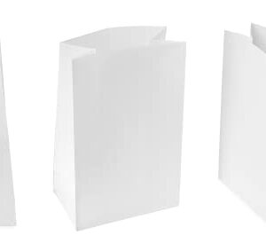 Perfect Stix 4lb Kraft White Paper Bags - Pack of 125ct (Kraft White Bag 4-125)