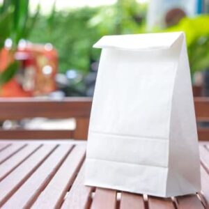 Perfect Stix 4lb Kraft White Paper Bags - Pack of 125ct (Kraft White Bag 4-125)
