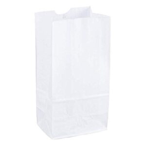 Perfect Stix 4lb Kraft White Paper Bags - Pack of 125ct (Kraft White Bag 4-125)