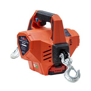 Prowinch Portable Electric Winch Hoist 1000 lbs. Rechargeable Battery Powered with Wireless Remote Control System 24V