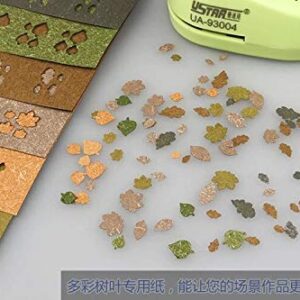 1/48 1/35 1/24 1/16 Scale Military Model Scenery Railway Layout Fake Leaves-Maker for Miniature Terrain Landscape DIY Artificial Sand Table (Oak Leaf Green)