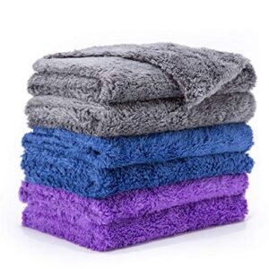 ylydmy microfiber towels for cars，cars drying towel professional microfiber cleaning cloth for cars polishing washing and detailing (16x16 in. pack of 6)