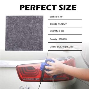 YLYDMY Microfiber Towels for Cars，Cars Drying Towel Professional Microfiber Cleaning Cloth for Cars Polishing Washing and Detailing (16x16 in. Pack of 6)