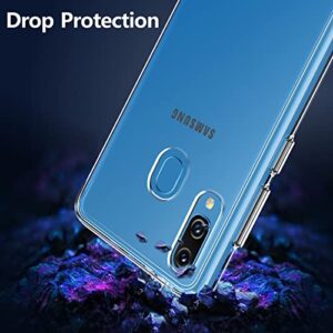 Rayboen Case for Samsung Galaxy A20 A30, Crystal Clear Non-Slip Anti-Yellowing Shockproof Protective Cover, Hard Plastic Back & Soft TPU Frame Thin Phone Case for Samsung Galaxy A20 A30 6.4 inch