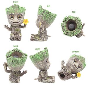 Ulifery Baby Groot Fish Tank Decorations with Bubbler, Small Fish Tank Decor, Toy Air Ornament Figurines Aerating Aquarium Decorations