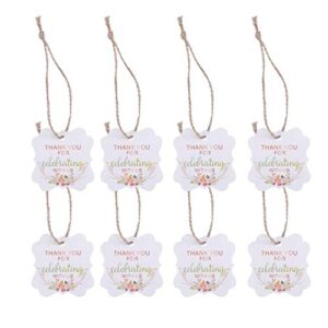 thank you gift tags for wedding celebrating with rope party favor party decoration 100pcs