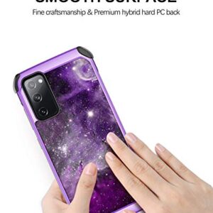 BENTOBEN Samsung S20 FE Case, Galaxy S20 FE Case, Glow in The Dark Dual Layer Hybrid Hard PC Soft TPU Rubber Rugged Anti-Slip Shockproof Protective Cases for Samsung Galaxy S20 FE 4G/5G, Nebula