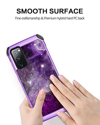 BENTOBEN Samsung S20 FE Case, Galaxy S20 FE Case, Glow in The Dark Dual Layer Hybrid Hard PC Soft TPU Rubber Rugged Anti-Slip Shockproof Protective Cases for Samsung Galaxy S20 FE 4G/5G, Nebula