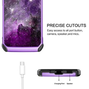 BENTOBEN Samsung S20 FE Case, Galaxy S20 FE Case, Glow in The Dark Dual Layer Hybrid Hard PC Soft TPU Rubber Rugged Anti-Slip Shockproof Protective Cases for Samsung Galaxy S20 FE 4G/5G, Nebula