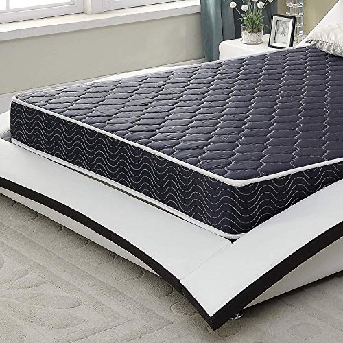 AC Pacific 6-Inch Water-Resistant Memory Foam Mattress Made in USA with Stylish Diamond-Quilted Breathable Fabric, Distributes Weight Evenly, Twin Deluxe, Navy Blue