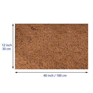 HHTHH Natural Coconut Fiber Liner Sheets 40 x12 inch Coconut Mat Squared Fiber Coir Liner Roll for Garden Decoration Insulation Flowerpot Basket Liner Pet Bed Pad