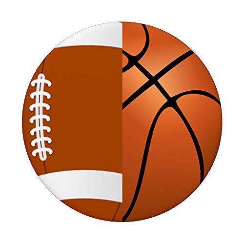 Split Football Basketball Fan Gifts Sports Fan PopSockets PopGrip: Swappable Grip for Phones & Tablets