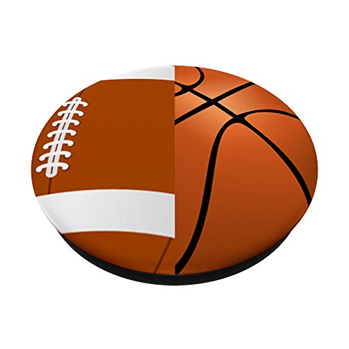 Split Football Basketball Fan Gifts Sports Fan PopSockets PopGrip: Swappable Grip for Phones & Tablets