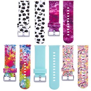chofit 5 pack bands compatible for verizon gizmo/gabb watch bands for kids, 20mm band quick release colorful pattern wristband straps for verizon gizmo watch 2/t-mobile syncup kids smartwatch (multicolor)