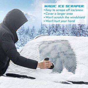 Round Ice Scraper for Car Windshield - Magical Car Ice Remover for Windshield Round Snow Ice Scrapers Remover