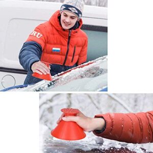 Round Ice Scraper for Car Windshield - Magical Car Ice Remover for Windshield Round Snow Ice Scrapers Remover