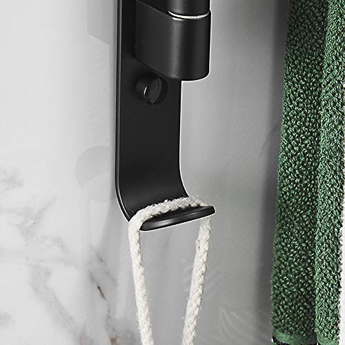 Towel Rack, Wall-Mounted Non-Perforated Bathroom Storage Rack，with 4 Arms Easy to Install, for Hanging Storage in Kitchen or Bathroom