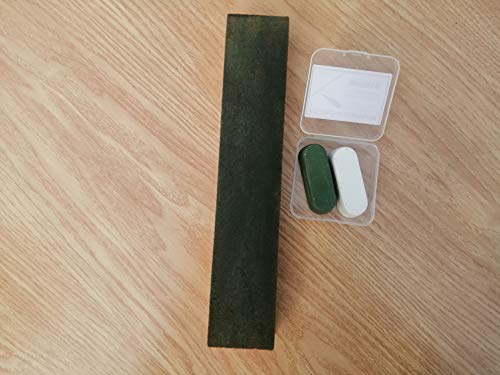 AMZSHARK 2 OZ Polishing & Cutting Compound Fine Green White Buffing Compound Leather Strop Sharpening Stropping Compounds Polishing Wax