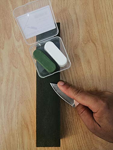 AMZSHARK 2 OZ Polishing & Cutting Compound Fine Green White Buffing Compound Leather Strop Sharpening Stropping Compounds Polishing Wax