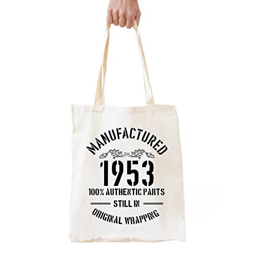 ForbiddenPaper Funny 1952 70th Birthday Gift Natural Cotton Reusable Tote Bag | Classic 1952 Eco-Friendly Cotton Tote Bag