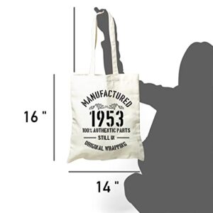 ForbiddenPaper Funny 1952 70th Birthday Gift Natural Cotton Reusable Tote Bag | Classic 1952 Eco-Friendly Cotton Tote Bag