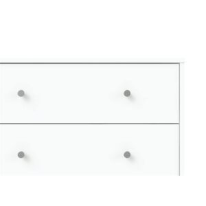 Pemberly Row Contemporary 3 Drawer Chest Dresser in White