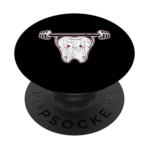 Tooth Funny Apparel Dentist Orthodontist Funny Gift PopSockets PopGrip: Swappable Grip for Phones & Tablets