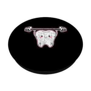 Tooth Funny Apparel Dentist Orthodontist Funny Gift PopSockets PopGrip: Swappable Grip for Phones & Tablets