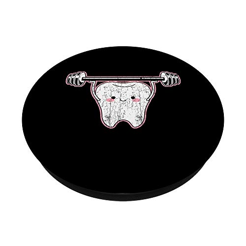 Tooth Funny Apparel Dentist Orthodontist Funny Gift PopSockets PopGrip: Swappable Grip for Phones & Tablets