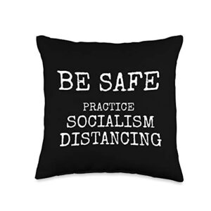 conservative by design tee company pro republican conservative gifts anti socialism socialist throw pillow, 16x16, multicolor