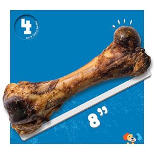 Jack&Pup Pork Femur Bones for Dogs Long Lasting | Gourmet Beef Dog Bones for Aggressive Chewers (4 Pack)