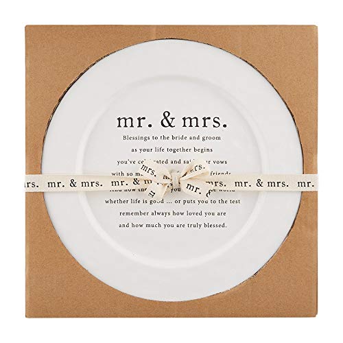 Mud Pie Wedding Blessings Platter, 12 1/2" dia, White