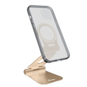 sonix magnetic adjustable cell phone desk stand pedestal compatible with apple magsafe (gold)