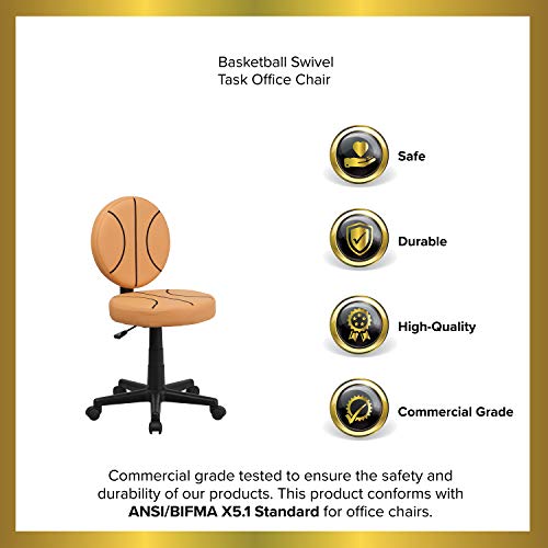 BizChair Basketball Swivel Task Office Chair