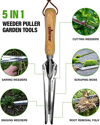 Hand Weeder Puller Tool, Dandelion Fork Weeding Knife Tool - 2023 New Garden Tool for Weeders Easy Quick Clean Removal Root Digging - Original Multi Use Garden