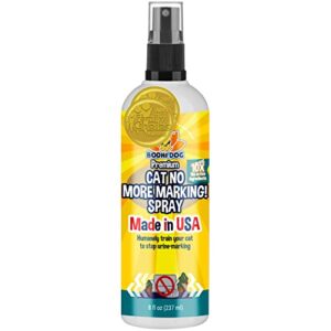 bodhi dog cat no more marking! spray | deters cats from urine marking indoors & outdoors | removes urine marking odors | safe for indoor & outdoor use | made in usa 8oz