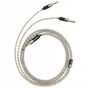 gucraftsman 6n single crystal silver upgrade cable 3.5mm/4.4mm/4pin xlr headphone cable for hifiman susvara ananda arya sundara edition xs he1000se he5se he6se (4.4mm plug, two 3.5mm)