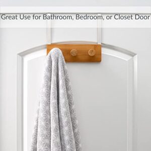 Simplify 3 Over The Door Hook | Closet | Bedroom | Bathroom | Laundry Room | Storage | Towel & Robe Hanger | Accessories Organizer | White