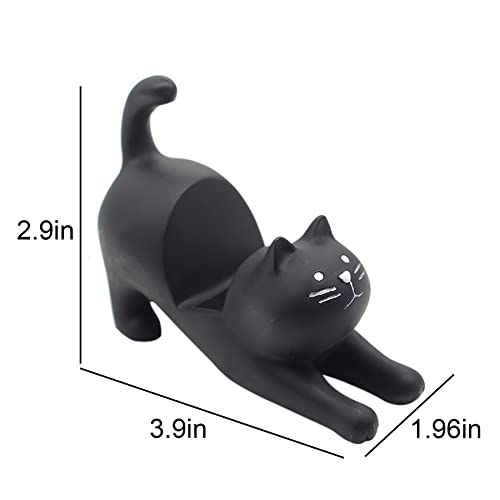 Bolley Joss Desk Cell Phone Holder Stand Cute Stretching Cat Kitty for Office Free You Hands Home Ornament