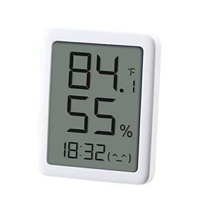 smart guesser digital hygrometer indoor thermometer hd 3.5″ large lcd screen, thermometer for home,room temperature humidity meter high acurracy temperature sensor humidity gauge, white, (mho-c602)