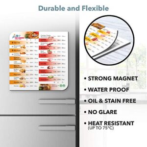 Air Fryer Magnetic Cheat Sheet Set, Instapot Air Fryer Accessories Cook Times Magnets, Instant Vortex Air Fryer Oven Combo Cooking and Frying Guide (White)