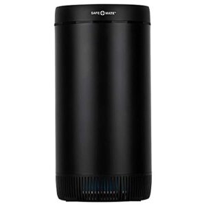 case-mate safe+mate - true hepa air purifier - 3 stage filtration - up to 500 sq ft - performance air cleaner - pet - dust - pollen - home or office use - black