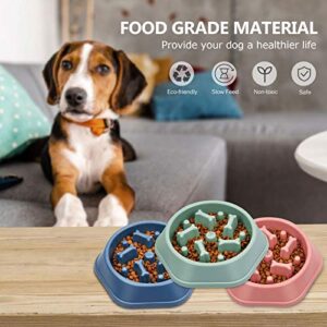 UPSKY Slow Feeder Dog Bowls Anti-Chocking Slower Feeding Dog Puzzle Bowl Puppy Slow Eating Dog Bowl, Interactive Bloat Stop Dog Food Bowl Dishes Non-Slide Lick Treat Bowl for Small Medium Breed Dogs