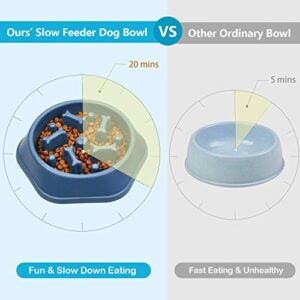 UPSKY Slow Feeder Dog Bowls Anti-Chocking Slower Feeding Dog Puzzle Bowl Puppy Slow Eating Dog Bowl, Interactive Bloat Stop Dog Food Bowl Dishes Non-Slide Lick Treat Bowl for Small Medium Breed Dogs