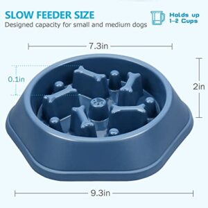 UPSKY Slow Feeder Dog Bowls Anti-Chocking Slower Feeding Dog Puzzle Bowl Puppy Slow Eating Dog Bowl, Interactive Bloat Stop Dog Food Bowl Dishes Non-Slide Lick Treat Bowl for Small Medium Breed Dogs