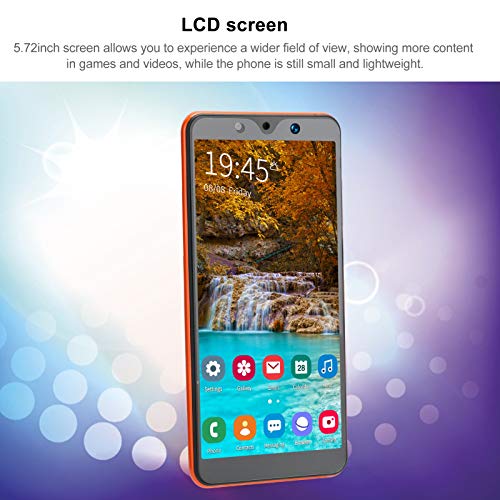 EBTOOLS Note30 Plus 5.72in Smartphone, Face Fingerprint Unlock Dual Cards Dual Standby 512MB+4GB Cell Phone(Orange)