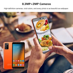 EBTOOLS Note30 Plus 5.72in Smartphone, Face Fingerprint Unlock Dual Cards Dual Standby 512MB+4GB Cell Phone(Orange)