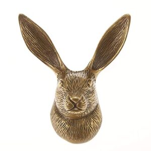 coat hooks bedroom v-shaped hook living room rabbit shape screw mounting decorative brass (color : brass, size : 5.7714.5cm)
