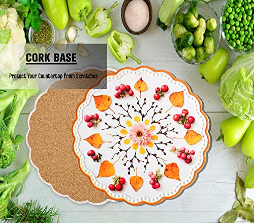 Ceramic Stone Trivets for Hot Pots and Pans, Versatile Trivet with Cork Base, Heat Resistant Mats for Countertop, Trivets for Hot Dishes, Set of 4