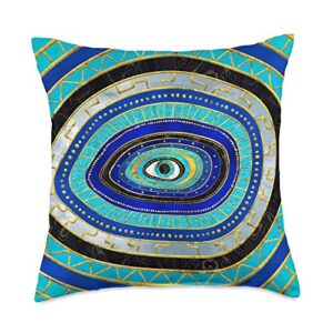 creativemotions evil eye amulet ornament throw pillow, 18x18, multicolor
